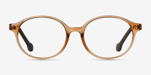Daylight Clear Brown PlasticEyeglass Frames from EyeBuyDirect, Front View
