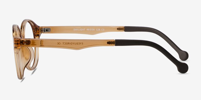 Daylight Clear Brown PlasticEyeglass Frames from EyeBuyDirect, Side View