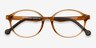 Daylight Clear Brown PlasticEyeglass Frames from EyeBuyDirect, Closed View