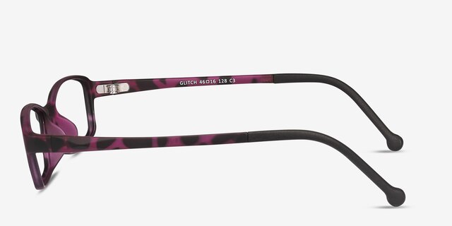 Glitch Tortoise Purple PlasticEyeglass Frames from EyeBuyDirect, Side View