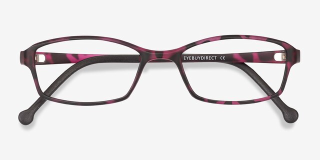 Glitch Tortoise Purple PlasticEyeglass Frames from EyeBuyDirect, Closed View