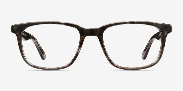 Bristol Gray Floral AcetateEyeglass Frames from EyeBuyDirect, Front View