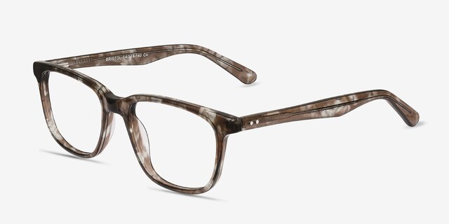 Bristol Gray Floral AcetateEyeglass Frames from EyeBuyDirect, Angle View