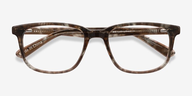 Bristol Gray Floral AcetateEyeglass Frames from EyeBuyDirect, Closed View