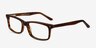 Mandi Brown Striped AcetateEyeglass Frames from EyeBuyDirect, Angle View
