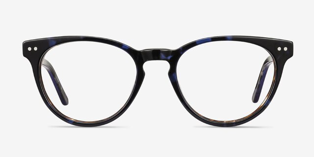 Notting Hill Blue Floral AcetateEyeglass Frames from EyeBuyDirect, Front View