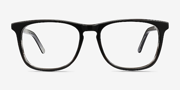 Skyline Black Gray Acetate Eyeglass Frames