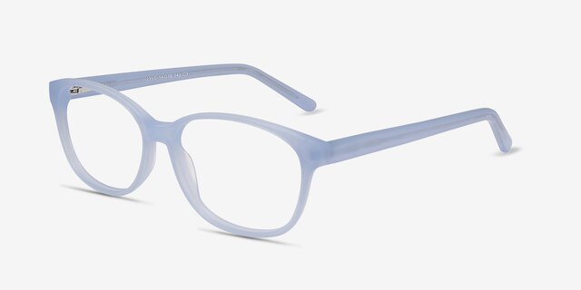 Lyle Blue AcetateEyeglass Frames from EyeBuyDirect, Angle View