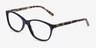 Masque Black AcetateEyeglass Frames from EyeBuyDirect, Angle View