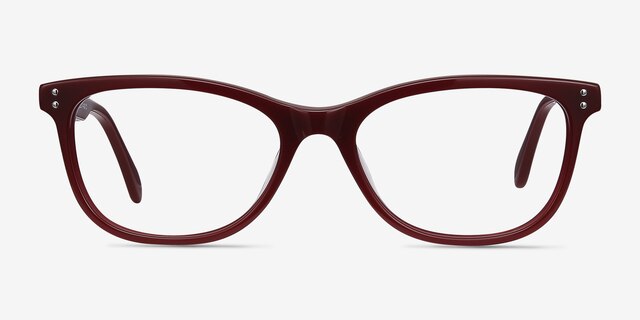 Prodigy Burgundy AcetateEyeglass Frames from EyeBuyDirect, Front View