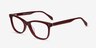 Prodigy Burgundy AcetateEyeglass Frames from EyeBuyDirect, Angle View