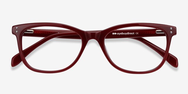 Prodigy Burgundy AcetateEyeglass Frames from EyeBuyDirect, Closed View