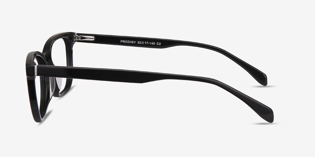 Prodigy Black AcetateEyeglass Frames from EyeBuyDirect, Side View