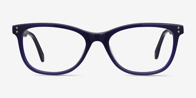 Prodigy Blue AcetateEyeglass Frames from EyeBuyDirect, Front View