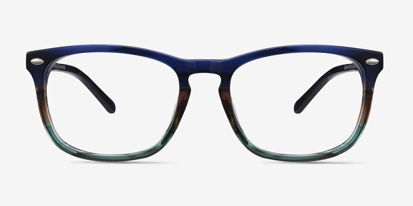 Costello Blue Striped Acetate Eyeglass Frames