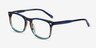 Costello Blue Striped AcetateEyeglass Frames from EyeBuyDirect, Angle View