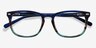 Costello Blue Striped AcetateEyeglass Frames from EyeBuyDirect, Closed View