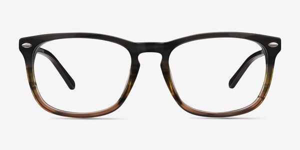 Costello Brown Striped Acétate Montures de lunettes de vue