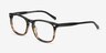 Costello Brown Striped AcetateEyeglass Frames from EyeBuyDirect, Angle View