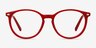 Blink Rouge AcétateMontures de lunettes de vue d'EyeBuyDirect, Vue de Face