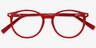 Blink Rouge AcétateMontures de lunettes de vue d'EyeBuyDirect, Vue Rapprochée