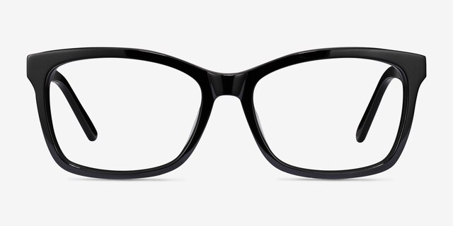 Mode Noir AcétateMontures de lunettes de vue d'EyeBuyDirect, Vue de Face