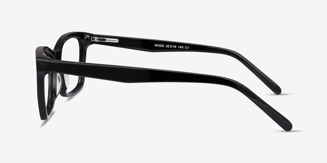 Mode Noir AcétateMontures de lunettes de vue d'EyeBuyDirect, Vue de Côté