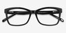 Mode Noir AcétateMontures de lunettes de vue d'EyeBuyDirect, Vue Rapprochée