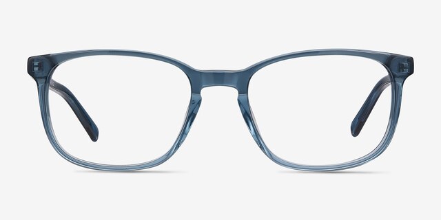 Emblem Bleu AcétateMontures de lunettes de vue d'EyeBuyDirect, Vue de Face