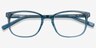 Emblem Bleu AcétateMontures de lunettes de vue d'EyeBuyDirect, Vue Rapprochée