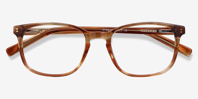 Emblem Brown AcetateEyeglass Frames from EyeBuyDirect, Closed View