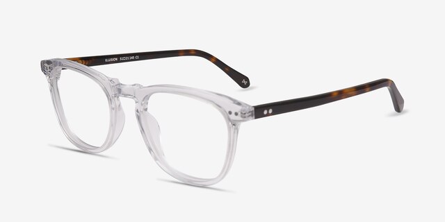 Illusion Translucent AcetateEyeglass Frames from EyeBuyDirect, Angle View