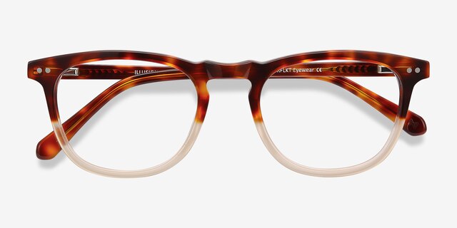 Illusion Tortoise Clear AcetateEyeglass Frames from EyeBuyDirect, Closed View