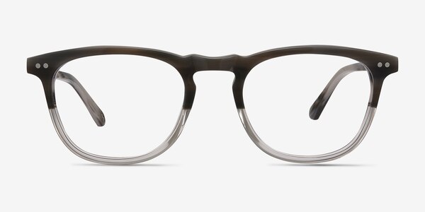Illusion Striped Clear Acetate Eyeglass Frames