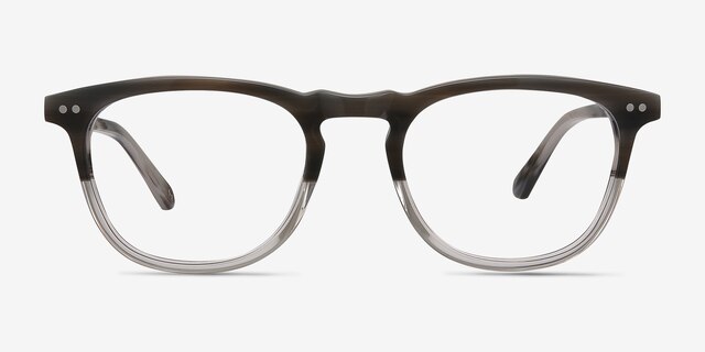 Illusion Striped Clear AcetateEyeglass Frames from EyeBuyDirect, Front View