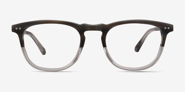 Illusion Striped Clear Acétate Montures de lunettes de vue d'EyeBuyDirect