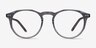 Planete Gray Clear AcetateEyeglass Frames from EyeBuyDirect, Front View