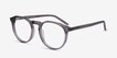 Planete Gray Clear AcetateEyeglass Frames from EyeBuyDirect, Angle View