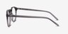 Planete Gray Clear AcetateEyeglass Frames from EyeBuyDirect, Side View