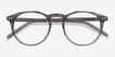 Planete Gray Clear AcetateEyeglass Frames from EyeBuyDirect, Closed View