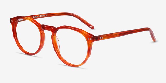 Planete Brown Tortoise AcetateEyeglass Frames from EyeBuyDirect, Angle View