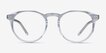 Planete Clear Blue AcetateEyeglass Frames from EyeBuyDirect, Front View