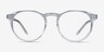 Planete Clear Blue AcetateEyeglass Frames from EyeBuyDirect, Front View