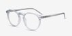 Planete Clear Blue AcetateEyeglass Frames from EyeBuyDirect, Angle View