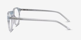Planete Clear Blue Acétate Montures de lunettes de vue d'EyeBuyDirect, Vue de Côté