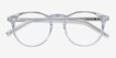 Planete Clear Blue AcetateEyeglass Frames from EyeBuyDirect, Closed View
