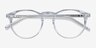 Planete Clear Blue AcetateEyeglass Frames from EyeBuyDirect, Closed View