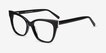 Cachet Black AcetateEyeglass Frames from EyeBuyDirect, Angle View