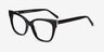Cachet Black AcetateEyeglass Frames from EyeBuyDirect, Angle View