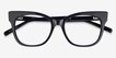 Cachet Black AcetateEyeglass Frames from EyeBuyDirect, Closed View